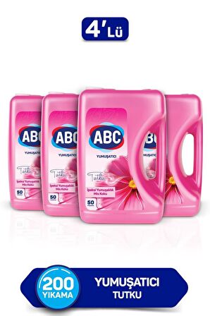 ABC Gül Tutkusu Beyazlar ve Renkliler İçin Yumuşatıcı 4 x 5000 ml 200 Yıkama