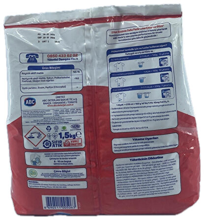 ABC MATİK RENKLİLER BEYAZLAR 1,5 KG
