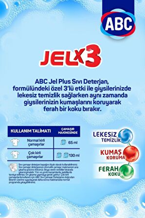 ABC SIVI DETERJAN JEL PLUS DAĞ FERAHLIĞI 33 YIKAMA 3' LÜ SET