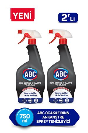 ABC Sprey Temizleyici Ocak Fırın Ankanstre 750ml x2