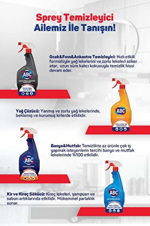 ABC Sprey Temizleyici Ocak Fırın Ankanstre 750ml x2