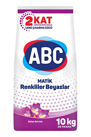 ABC Parfümlü Beyazlar ve Renkliler İçin Toz Çamaşır Deterjanı 10 kg 66 Yıkama