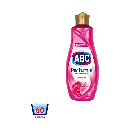 ABC Parfumia Romantil Gül Beyazlar ve Renkliler İçin Konsantre Yumuşatıcı 1440 ml 60 Yıkama