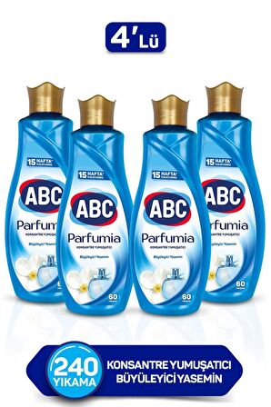 ABC Parfumia Büyüleyici Yasemin Beyazlar ve Renkliler İçin Konsantre Yumuşatıcı 4 x 1440 ml 240 Yıkama