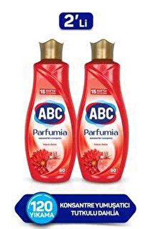 ABC Parfumia Tutkulu Dahlia Beyazlar ve Renkliler İçin Konsantre Yumuşatıcı 2 x 1440 ml 120 Yıkama