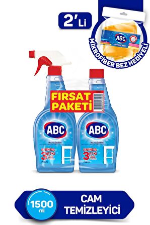 ABC Cam Temizleyici 750 ml+750 ml