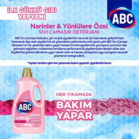 ABC Renkliler İçin Sıvı Deterjan 2.7 lt 45 Yıkama 