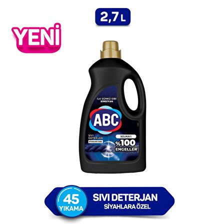 ABC Siyahlar İçin Sıvı Deterjan 2.7 lt 45 Yıkama