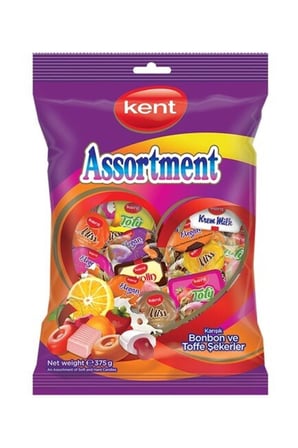 Kent Assortment Karışık Bonbon ve Toffe Şeker 375 GR