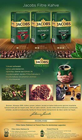 Jacobs Monarch Gold 200 gr 2'li Hazır Kahve + Monarch 250 gr Filtre Kahve