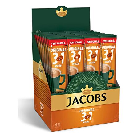 Jacobs Original 3'ü 1 Arada 14 gr 40'lı + 2'si 1 Arada 14 gr 40'lı Hazır Kahve