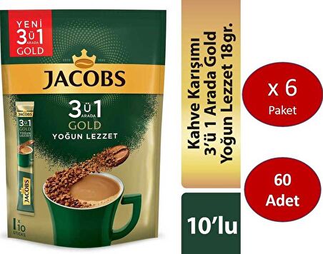 Jacobs Gold 3'ü 1 Arada 14 gr 60'lı Hazır Kahve