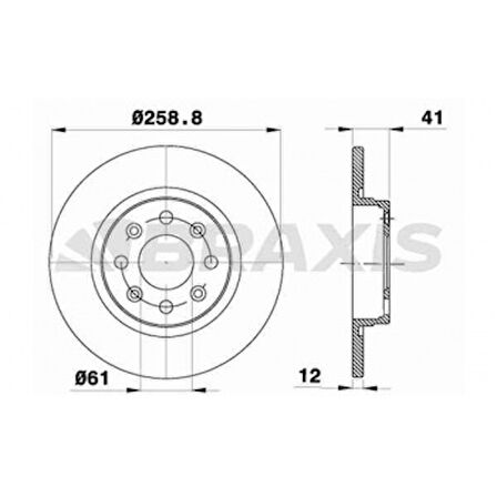 Renault On Fren Aynası (diski)dacıa Logan 04>sandero 08>twingo İ, II Smart Fortwo 1.0 1.2 1.4 1.5dci 1.6 (ab - Braxıs Ae0051