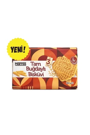 Tam Buğdaylı Bisküvi 393 G x 4 Adet - Yüksek Lifli Doyurucu Atıştırmalık Paket