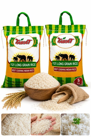 1121 Uzun Tane Hint Basmati Pirinci 2x5 kg (10 kg)