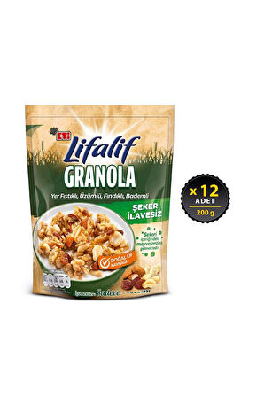 Lifalif Granola Kuruyemişli 200 g x 12 Adet