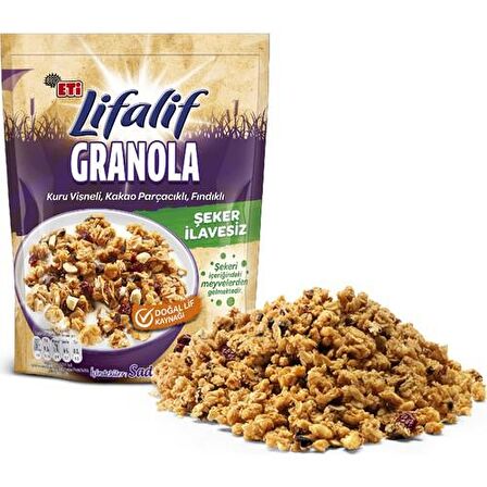 Eti Lifalif Granola Kuru Vişneli, Kakao Parçacıklı, Fındıklı 200 g x 2 Adet