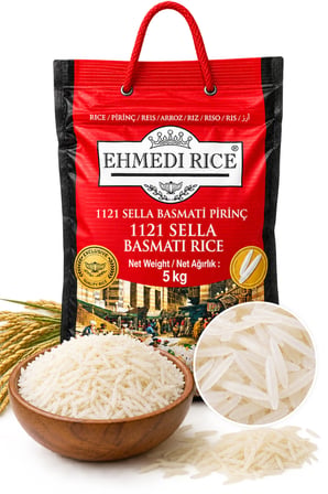 Ehmedi Rice 1121 Sella Hindistan Basmati Pirinç 2X5 Kg (10 Kg)