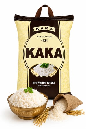 Kaka 1121 Hindistan Basmati Pirinç 10 kg Kulplu Torba