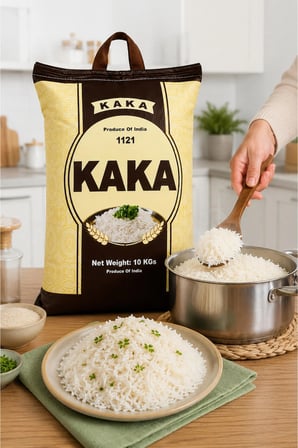 Kaka 1121 Hindistan Basmati Pirinç 10 kg Kulplu Torba