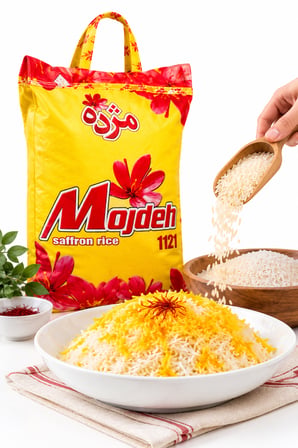 Majdeh Saffron Rice 1121 Sella Basmati Pirinç 5 kg İran Ve Hindistan Harmanı