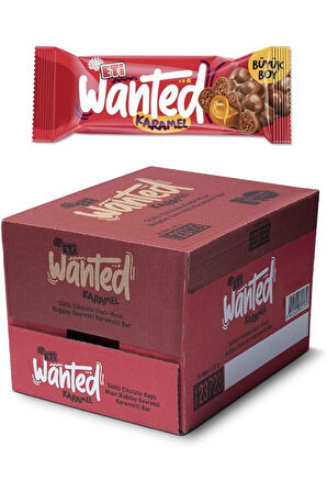 Wanted Buğday Gevrekli Karamelli Bar 32 g x 24 Adet