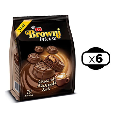 Eti Browni Intense Mini Kahveli 160 Gr. x 6 Adet