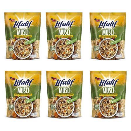 Eti Lifalif Kuru Meyveli Fındıklı Müsli 350 g x 6 Adet