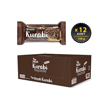 Eti Burçak Kurabi Kakaolu Yer Fıstıklı 198 g x 12 Adet