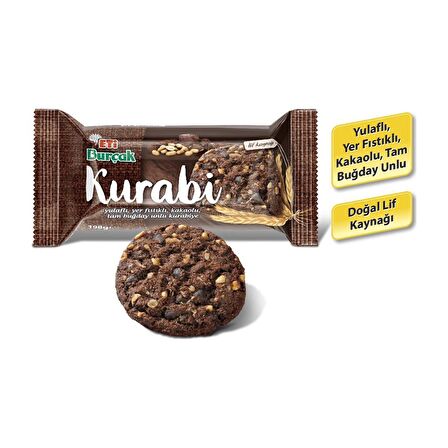 Eti Burçak Kurabi Kakaolu Yer Fıstıklı 198 g x 12 Adet