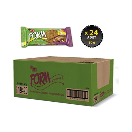 Form Hurma, İncir ve Çiyalı Bisküvi 50 g x 24 Adet