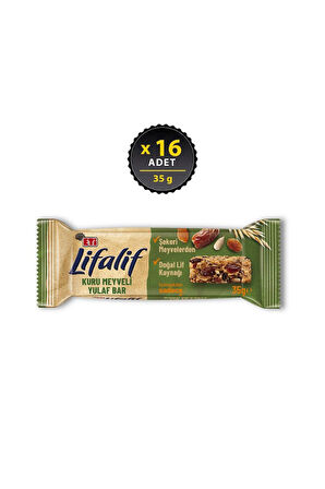 Lifalif Kuru Meyveli Yulaf Bar 35 g x 16 Adet