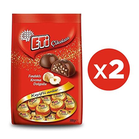 Eti Çikolata Fındık Krema Dolgulu 300 gr x 2 li