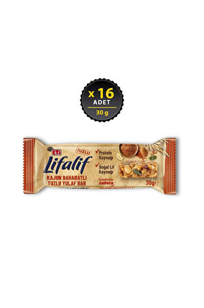 Lifalif Kajun Baharatlı Tuzlu Yulaf Bar 30 G X 16 Adet