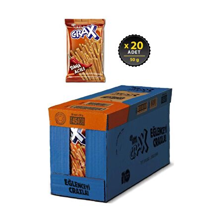 Eti Crax Acılı Çubuk Kraker 50 g x 20 Adet