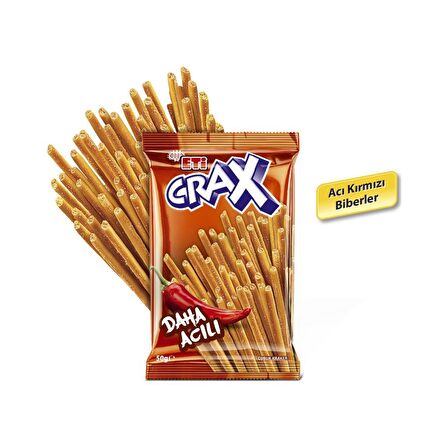 Eti Crax Acılı Çubuk Kraker 50 g x 20 Adet