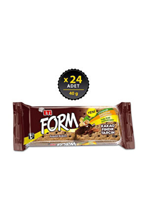 Form Kakaolu Fındıklı Kepekli Bisküvi 40 G X 24 Adet