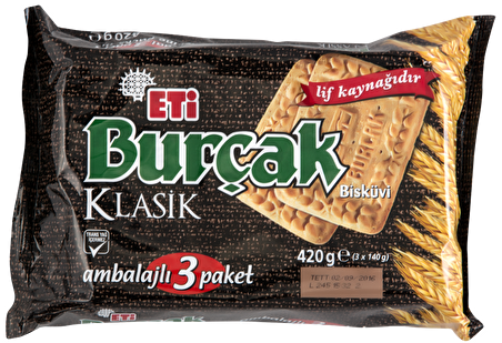 Eti Burçak Bisküvi 3'lü 393 gr