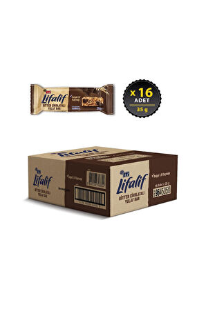 Lifalif Bitter Çikolatalı Yulaf Bar 35 g x 16 Adet