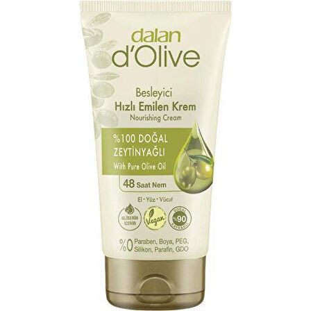 Dalan d'olive el&yüz&vücut kremi 250ml tüp