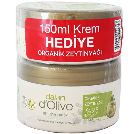 Dalan D'Olive Besleyici Organik Zeytinyağlı Kremi 250 ml + 150 ml Hediye