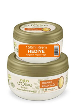 D'olive Doğal Argan Yağlı El Ve Vücut Kremi 300ml + 150ml Hediye Set 5468586