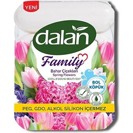 Dalan family sabun 75grx4'lü bahar çiçekleri