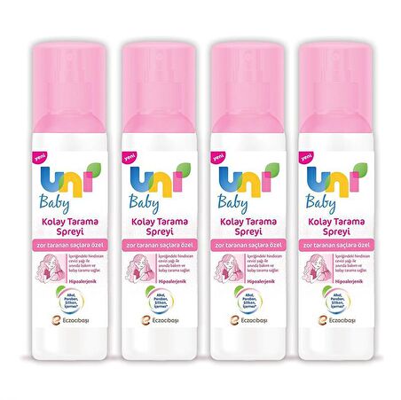 Uni Baby Kolay Tarama Spreyi 200ml 4'lü Set