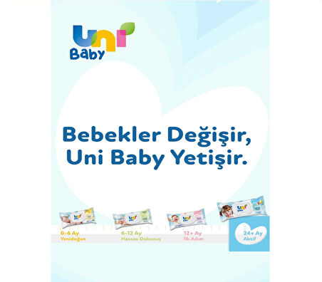 Uni Baby Aktif Bebek Islak Mendil 24+ Ay