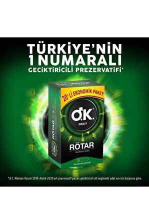 Okey Rötar Geciktiricili 60'lı Prezervatif