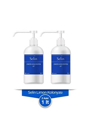 Selin Limon Kolonyası 80 Derece Pet Şişe 1 lt 2 Adet