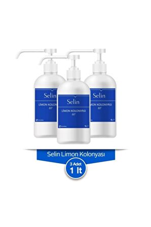 Selin Limon Kolonyası Şişe 3 Lt (1 Lt x 3 Adet)