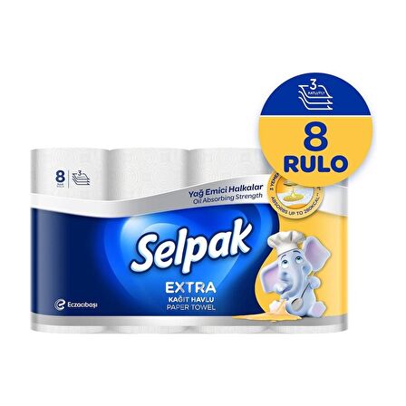 Selpak® Extra Yağ Emici 8'li Havlu