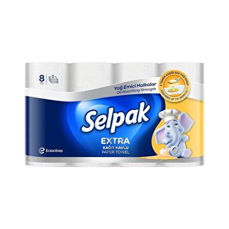 Selpak® Extra Yağ Emici 8'li Havlu